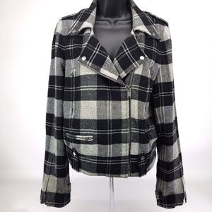 PINK Victoria's Secret Plaid Moto Jacket